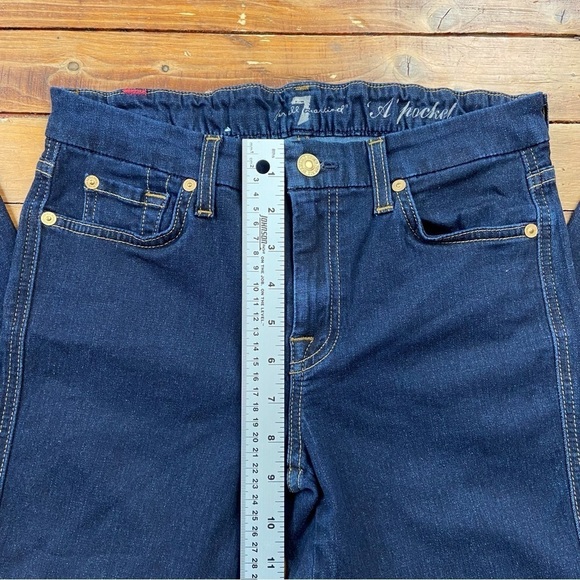 7 for all Mankind A pocket bootcut jeans soft ripped bottom leg high rise size28 - Picture 11 of 15